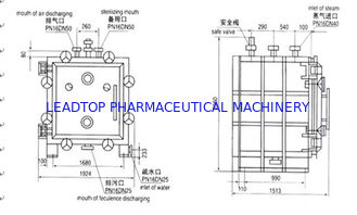 Stainless Steel Pharmaceutical Dryers Rectangular Vacuum Drying Machine 48 Trays