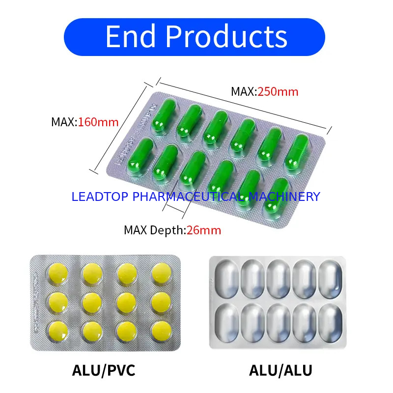Pet Blister Foil Forming Packing Machine Automatic Alu Alu 1996*592*1229 Mm