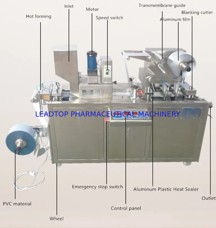 Alu Capsule Blister Packing Machine Chew Gum Candy 160mm
