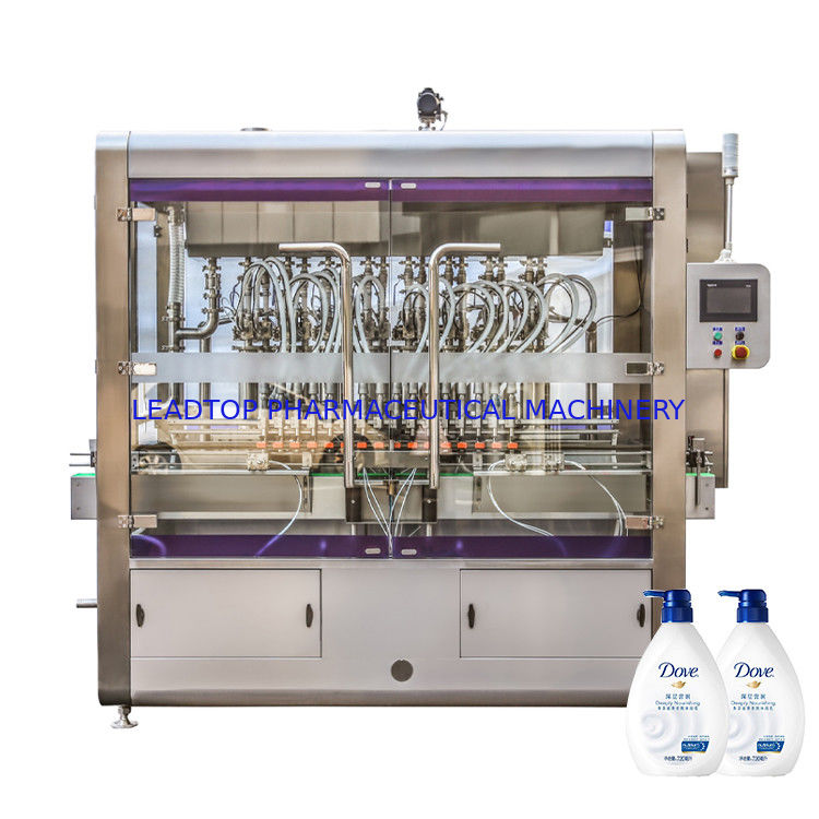 Rotary Liquid Bottle Filling Machine With 16 Filling Nozzles 50-5000ml Range 8 Kw Power Supply
