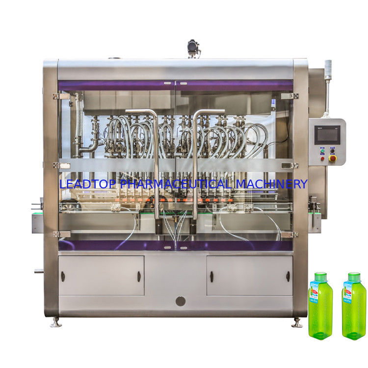 16 Nozzle Rotary Automatic Liquid Bottle Filling Machine with 8 Kw Power Consumption CE Certified