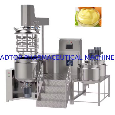 Hot Sale High Quality PLC Controlled Vacuum Ultrasonic Stainless Steel Cosmetic Face Cream Skin Care Emulsifier Machine