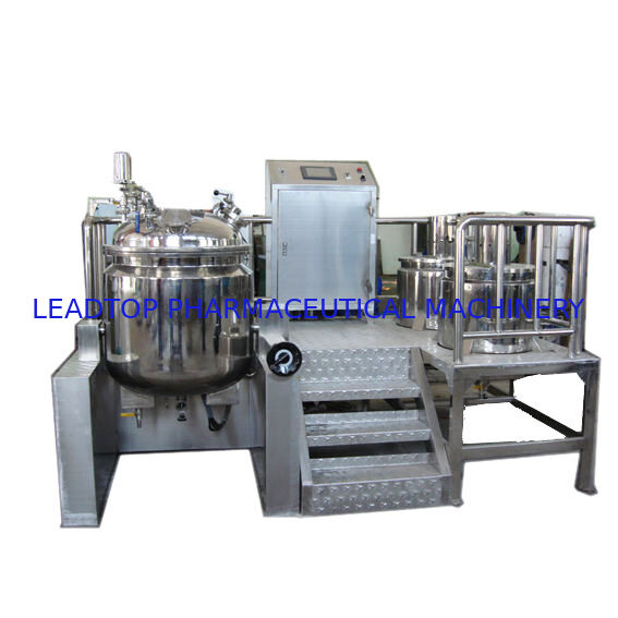 Factory Price Double Cylinder Hydraulic Lift 5L-20000L Cosmetic Production Line Vacuum Emulsifier Machine