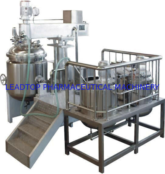 Factory Price Double Cylinder Hydraulic Lift 5L-20000L Cosmetic Production Line Vacuum Emulsifier Machine