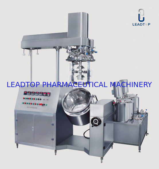 Double Layers Tilting Vacuum Emulsifying Machine For Ointment / Cream / Lotion