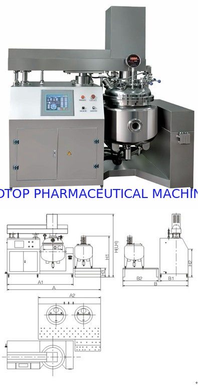 Siemens Touch Screen Controlled Vacuum Emulsifying Machine For Homogenizing Mixing