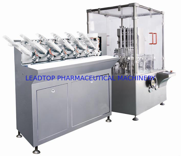 PLC Control Automatic Cartoning Machine High Speed For Bottle Packing