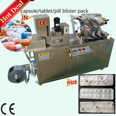 Good price Automactic Tablet Pill Blister Packing Machine 2.2kw Mini Blue Tablet Capsule online