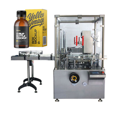 Good price Syrup Bottle Automatic Carton Box Packing Machine For 60ml 120ml online