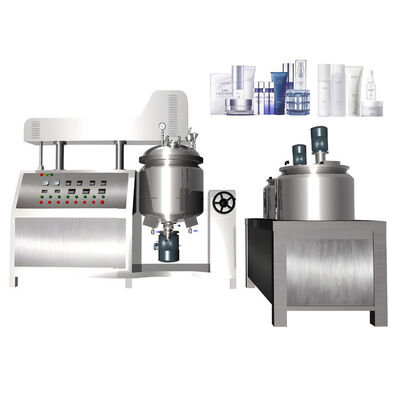 Good price 100L-300L External Circulation Cosmetic Freckle Cream PLC Vacuum Mixer Emulsifier Machine online