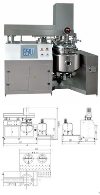Good price Siemens Touch Screen Controlled Vacuum Emulsifying Machine For Homogenizing Mixing online