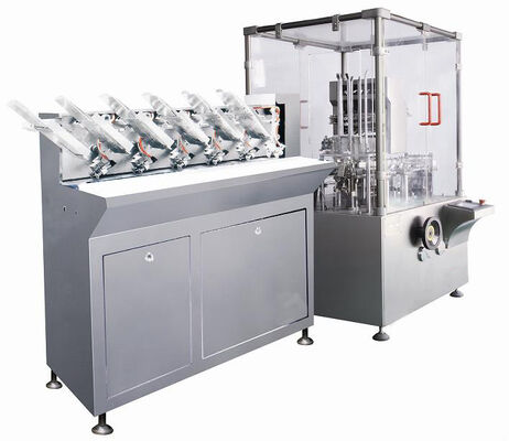 Good price PLC Control Automatic Cartoning Machine High Speed For Bottle Packing online